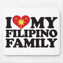 I Love My Filipino Family Mousepads