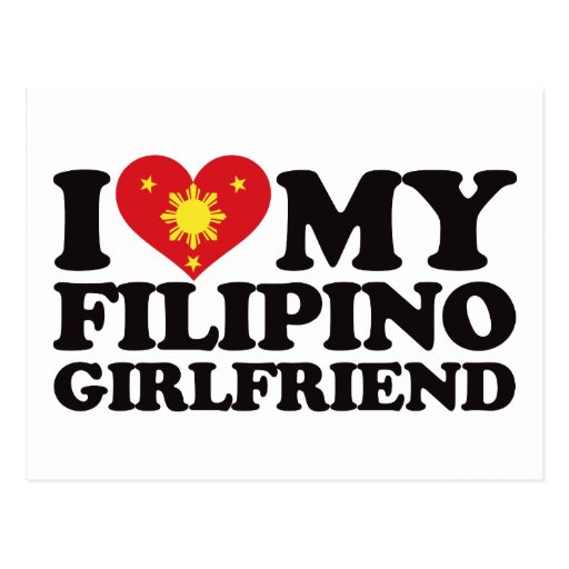 I Love My Filipino Girlfriend Postcard Zaz image