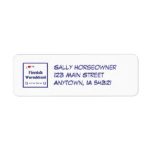 I Love My Finnish Warmblood (Female Horse) Custom Return Address Labels