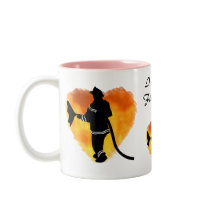 "I Love My Firefighter" Mug by bonfirefirefighters "I Love My Firefighter" Mug