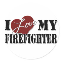 I Love My Firefighter sticker by FirefighterGiftShop I Love My Firefighter sticker