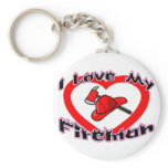 I Love My Fireman Key Chain