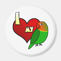 I Love my Fischer's Lovebird Refrigerator Magnets
