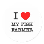 I Love My Fish Farmer stickers
