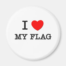 I Love My Flag Fridge Magnet