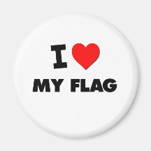 I Love My Flag Refrigerator Magnet