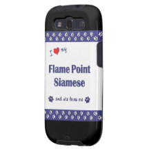 I Love My Flame Point Siamese (Female Cat) Galaxy S3 Cases