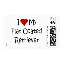 I Love My Flat Coated Retriever Dog Lover Gifts Postage