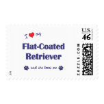 I Love My Flat-Coated Retriever (Female Dog) postage