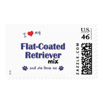 I Love My Flat-Coated Retriever Mix (Female Dog) Stamp