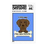 I Love My Flat-Coated Retriever postage
