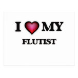 I love my Flutist Postcard