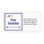 I Love My Fox Terrier (Male Dog) Shipping Label