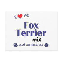 I Love My Fox Terrier Mix (Female Dog) postcards