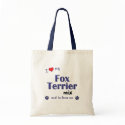 I Love My Fox Terrier Mix (Male Dog) bags by muttybuddy I Love My Fox Terrier Mix (Male Dog) bags