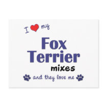I Love My Fox Terrier Mixes (Multiple Dogs) postcards