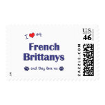 I Love My French Brittanys (Multiple Dogs) postage