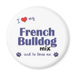 I Love My French Bulldog Mix (Male Dog) Magnets