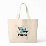 I Love My Friend - Autism Tote Bags