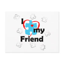 I Love My Friend - Autism Post Cards