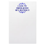 I love my Friend Jesus! He's Heavenly! Personalized Stationery