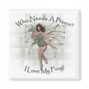 I Love My Frog Magnet