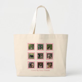 I Love My Furry Friend: Pink Picture Collage Bag
