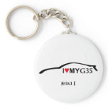 I Love my G35 Key-Chain Silhoeutte Logo Key Chain