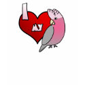 I Love my Galah Cockatoo TShirt by MenagerieMayhem I Love my Galah Cockatoo TShirt