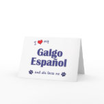 I Love My Galgo Espanol (Female Dog) cards