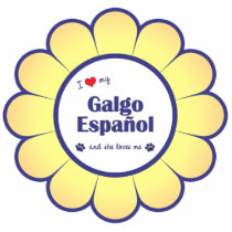 I Love My Galgo Espanol (Female Dog) Cut Out