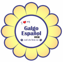 I Love My Galgo Espanol Mix (Female Dog) Cut Out