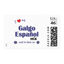 I Love My Galgo Espanol Mix (Male Dog) postage by muttybuddy I Love My Galgo Espanol Mix (Male Dog) postage