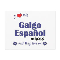 I Love My Galgo Espanol Mixes (Multiple Dogs) Postcard