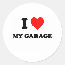 I Love My Garage Stickers