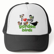 I Love My Garden Birds Mesh Hats