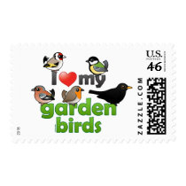 I Love My Garden Birds Postage