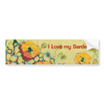 I Love my Garden Poppy Bumper Sticker bumper stickers