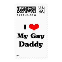 I love my gay daddy postage