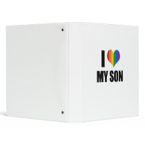 I Love my gay son Vinyl Binder