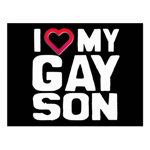 I Love My Gay Son Postcard Zazzle