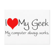 I love my geek postcards