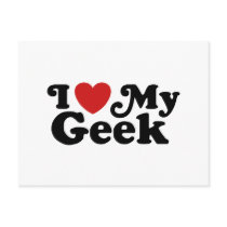 I Love My Geek Postcards