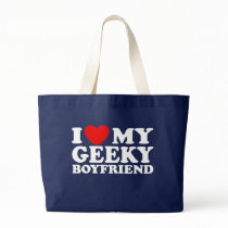 I Love My Geeky Boyfriend Canvas Bag