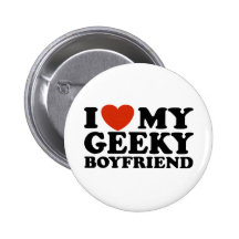 I Love My Geeky Boyfriend Pins