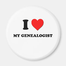 I love My Genealogist Refrigerator Magnets