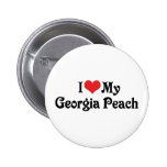 I Love My Georgia Peach Button