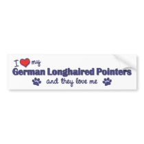 I Love My German Longhaired Pointers (Multi Dogs) bumper stickers