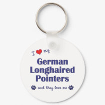 I Love My German Longhaired Pointers (Multi Dogs) keychains