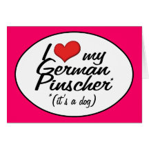 I Love My German Pinscher (It's a Dog) Cards